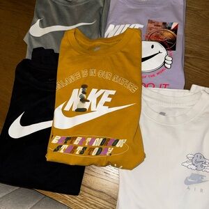 Nike Kids Short Sleeve Tees - Black, Gray, Purple, Mustard, White